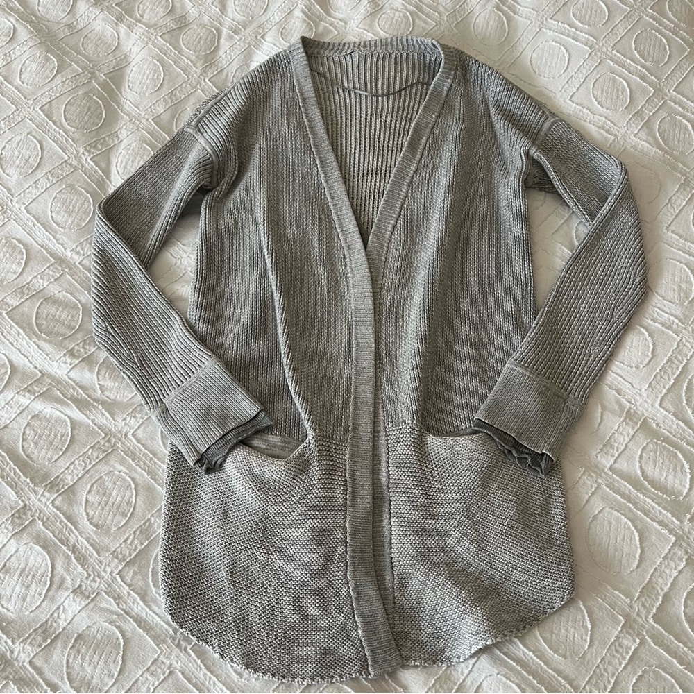Lululemon Gray Knit Cardigan Sweater